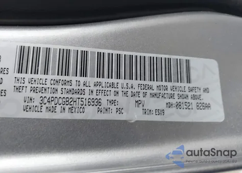 2017 Dodge Journey Crossroad from USA, damaged, VIN 3C4PDCGB2HT516936